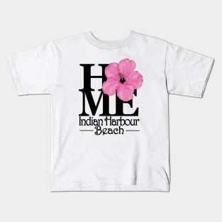 HOME Indian Harbour Beach Pink Hibiscus Kids T-Shirt